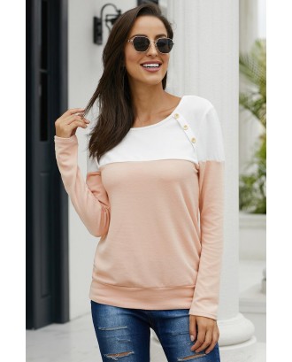 Apricot Beautiful in Buttons Top