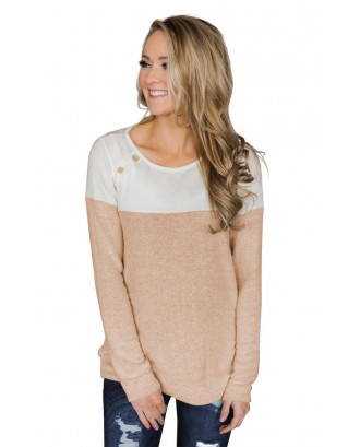Apricot Beautiful in Buttons Top